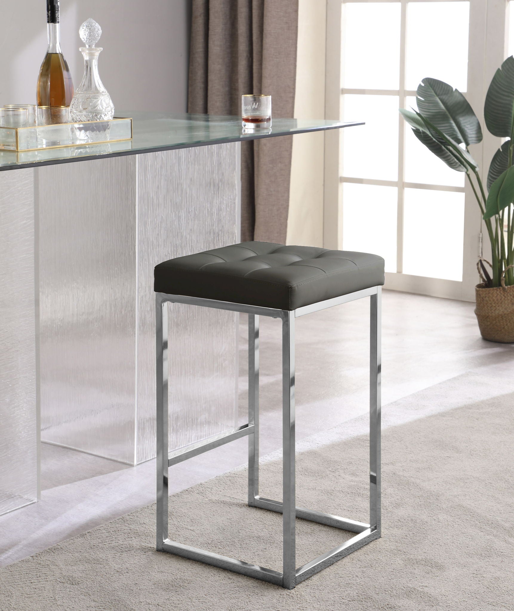 Nicola - Faux Leather Stool (Set of 2) - Urban Living Furniture (Los Angeles, CA)