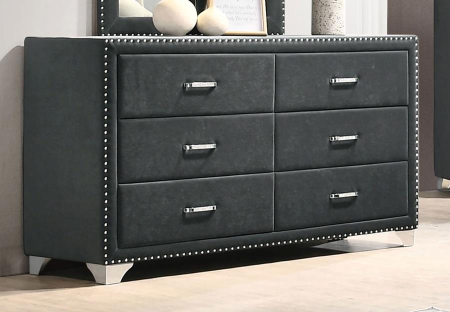 Melody - 6-Drawer Upholstered Dresser - Urban Living Furniture (Los Angeles, CA)