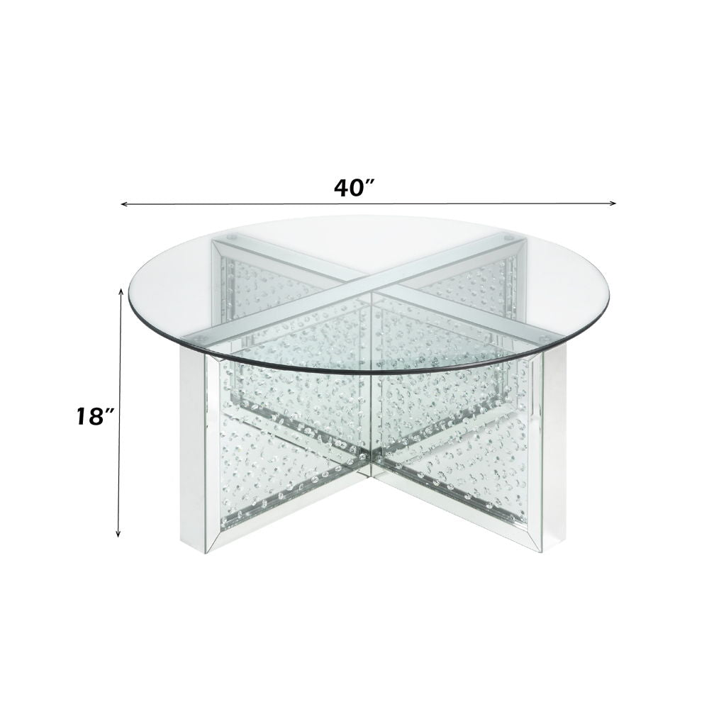 Nysa - Coffee Table - Mirrored & Faux Crystals - Urban Living Furniture (Los Angeles, CA)