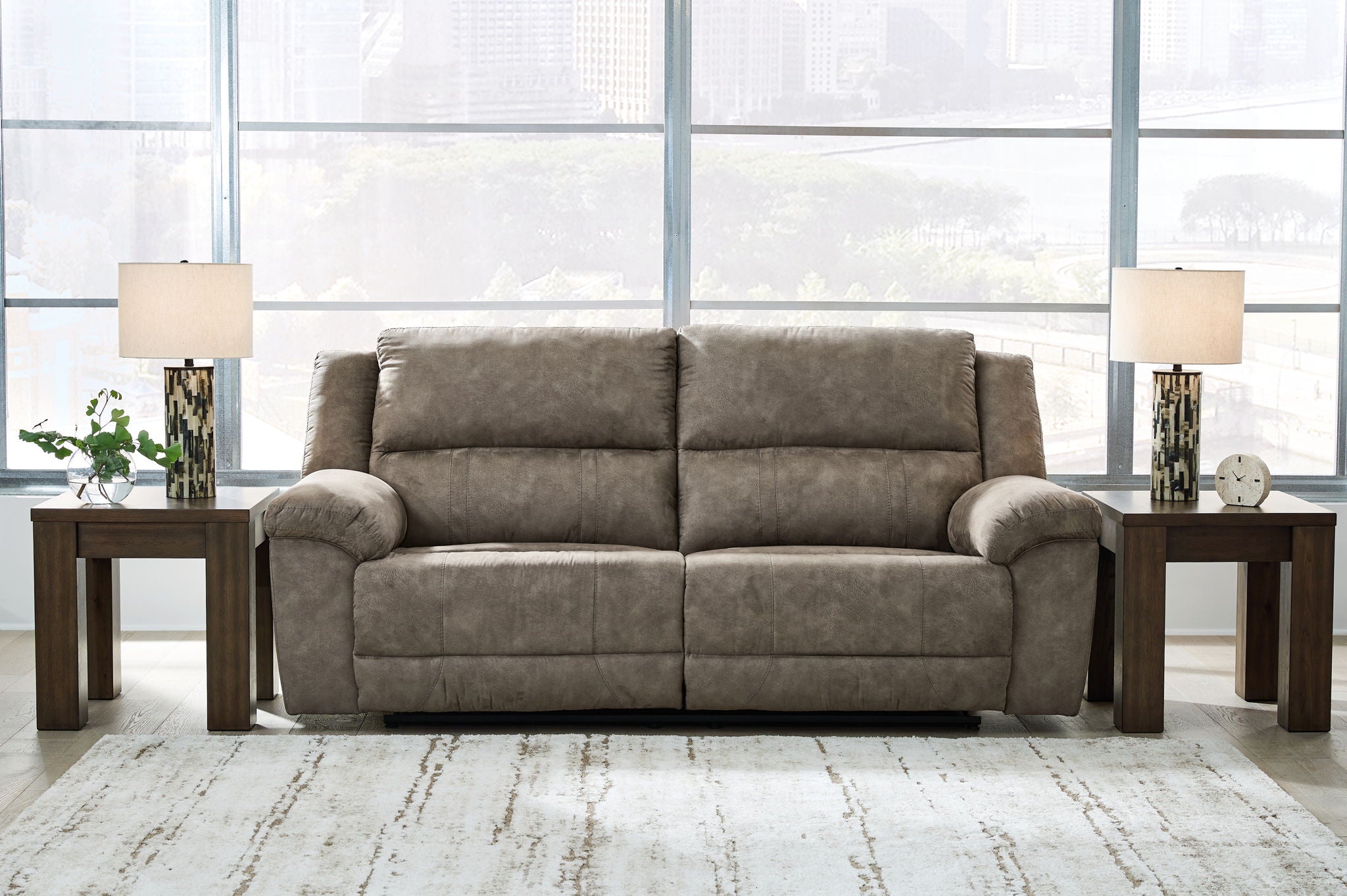 Laresview - Fossil - 2 Seat Reclining Sofa - Urban Living Furniture (Los Angeles, CA)