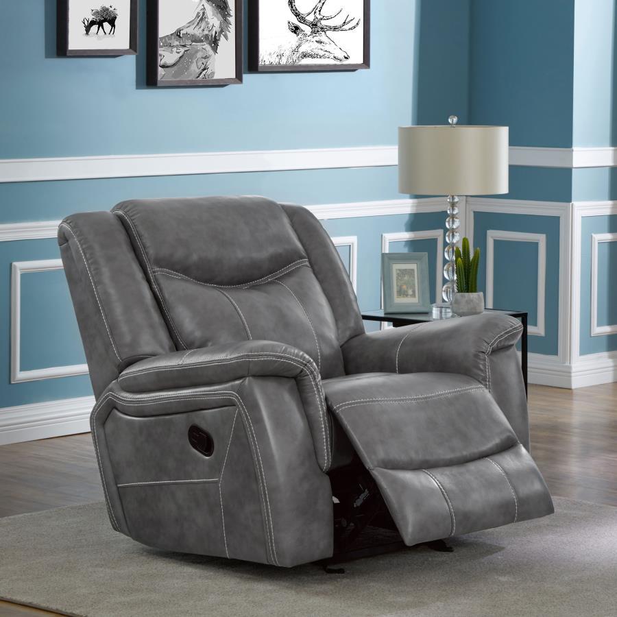 Conrad - Upholstered Padded Arm Glider Recliner - Gray - Urban Living Furniture (Los Angeles, CA)