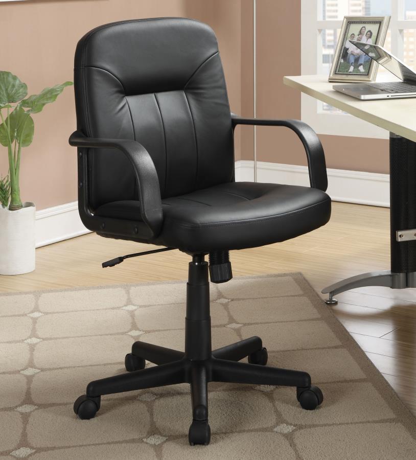 Minato - Upholstered Adjustable Home Office Desk Chair - Black - Urban Living Furniture (Los Angeles, CA)
