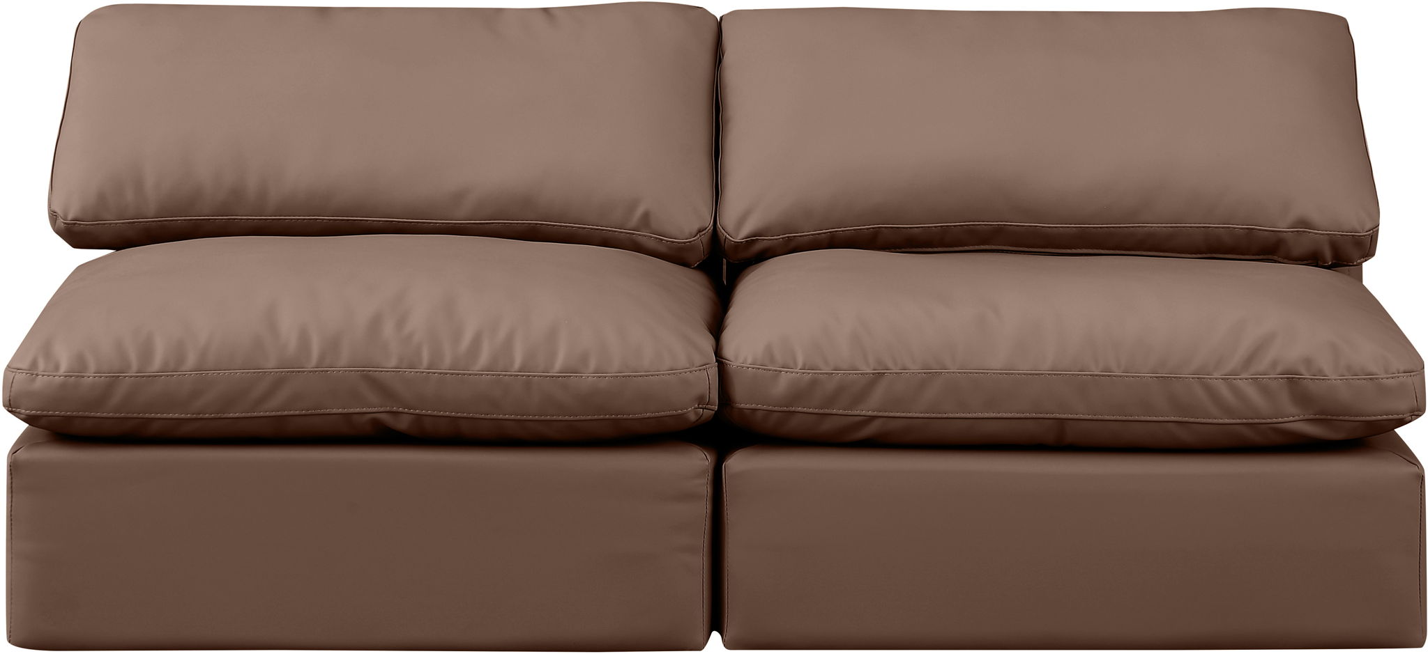 Indulge - Faux Leather 2 Seat Modular Armless Sofa - Urban Living Furniture (Los Angeles, CA)