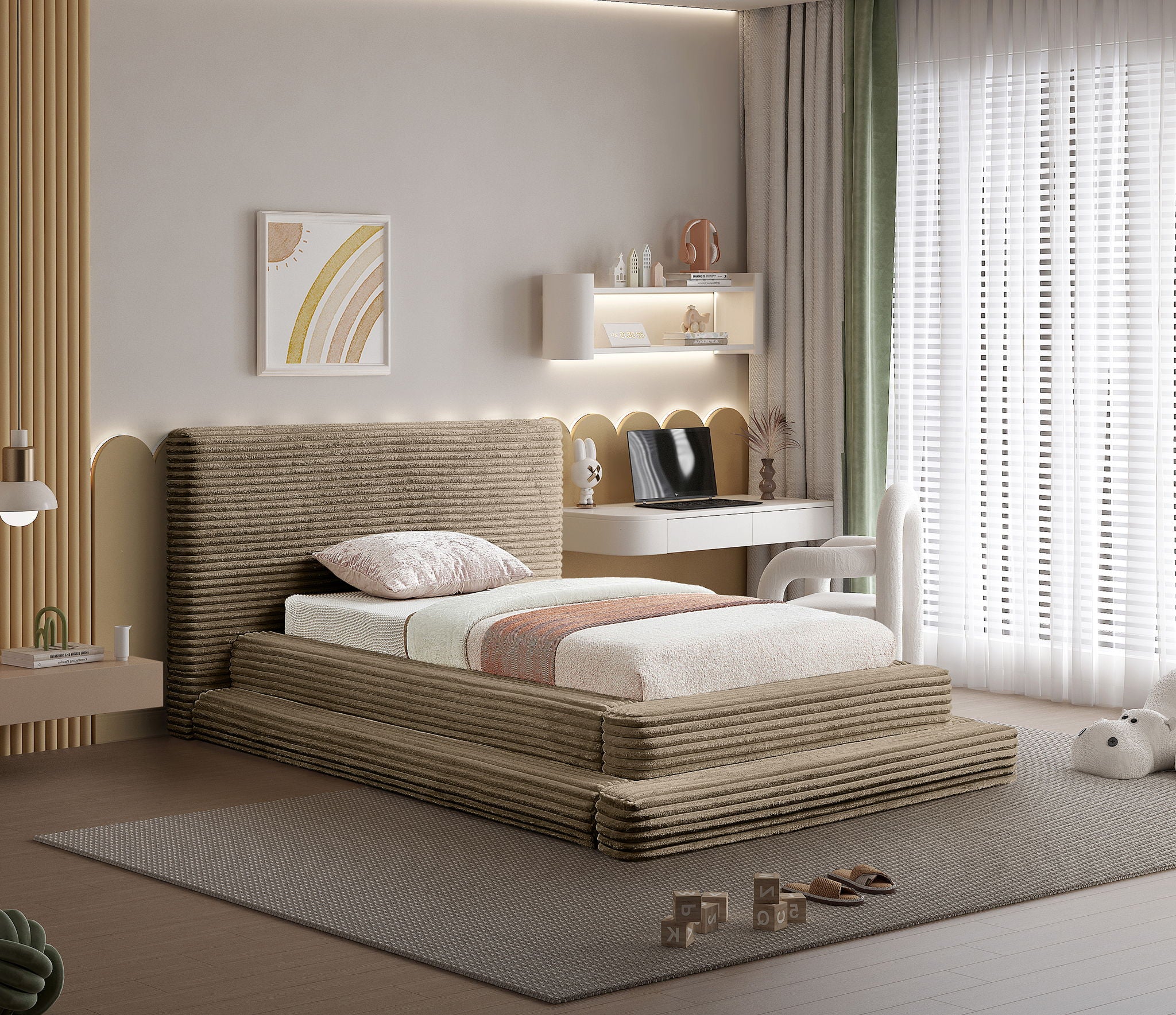 Drew - Fabric Upholstered Bed - Urban Living Furniture (Los Angeles, CA)