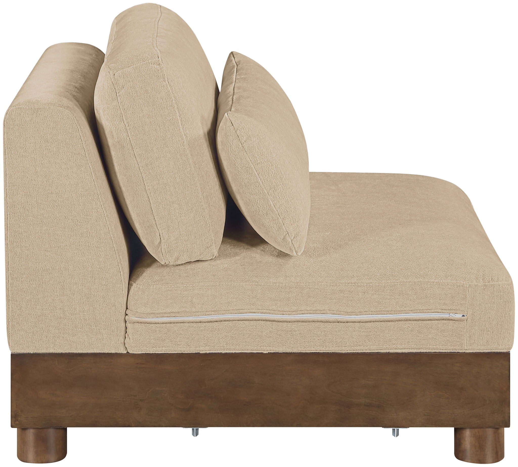 Turin - Chenille Fabric Upholstered Modular Armless Chair - Urban Living Furniture (Los Angeles, CA)