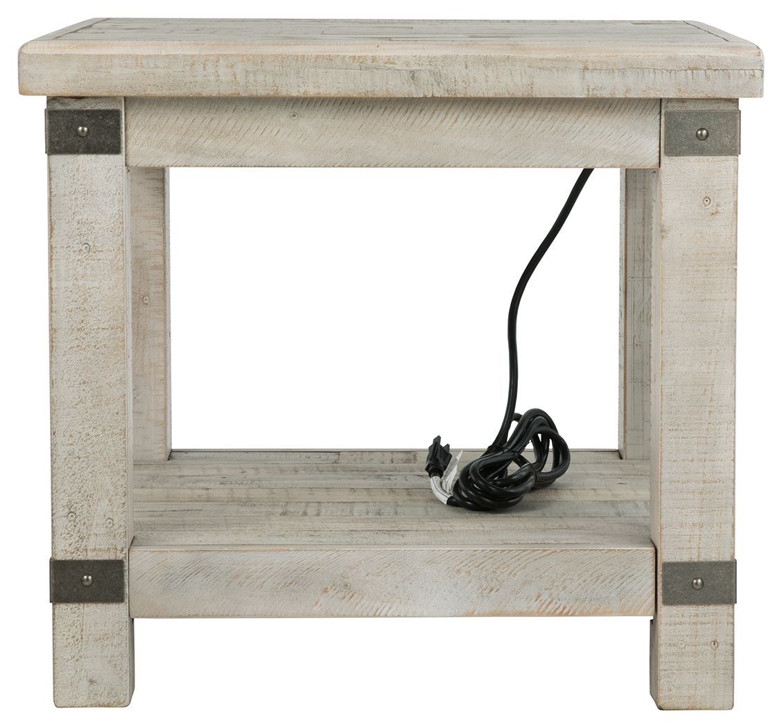 Carynhurst - White Wash Gray - Rectangular End Table - Urban Living Furniture (Los Angeles, CA)