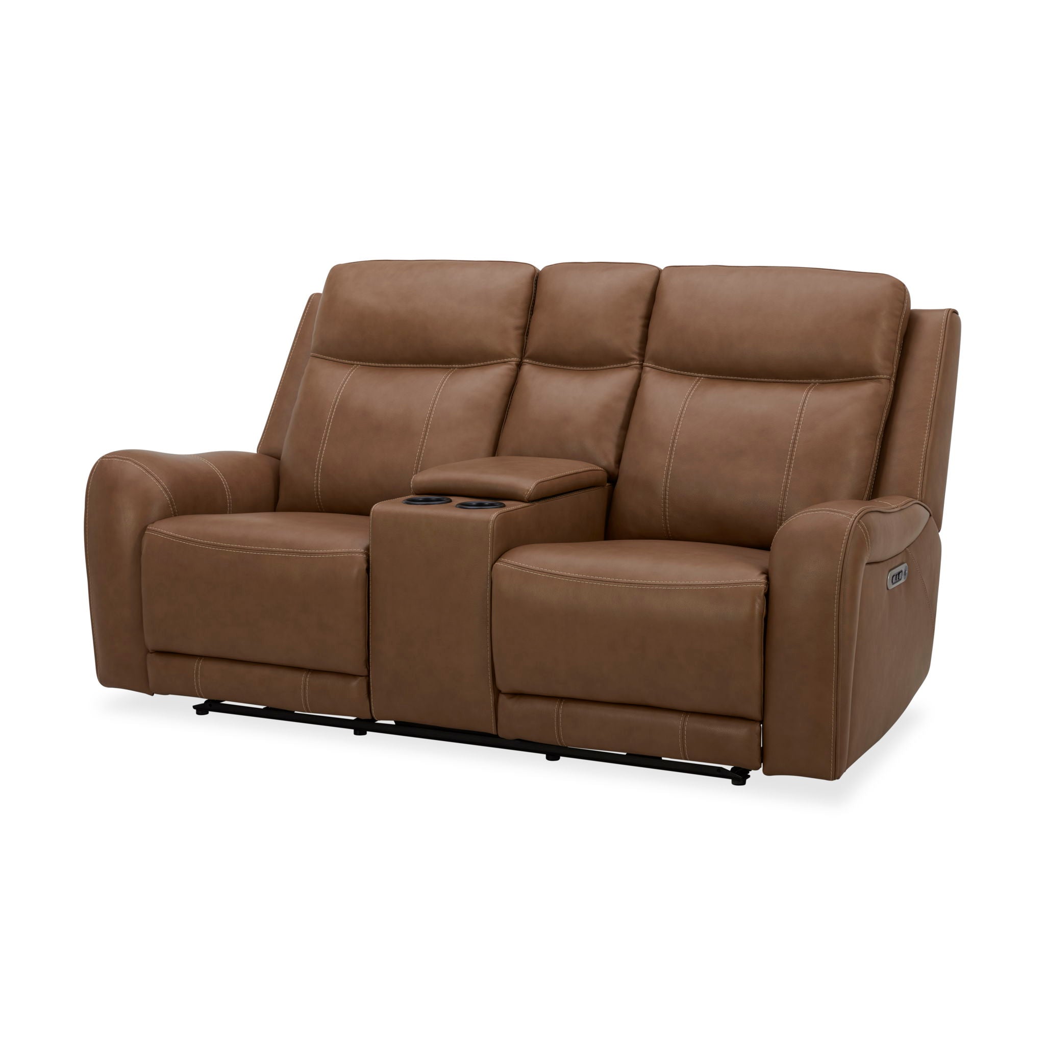 Haywood - Power Console Loveseat - Butternut - Urban Living Furniture (Los Angeles, CA)