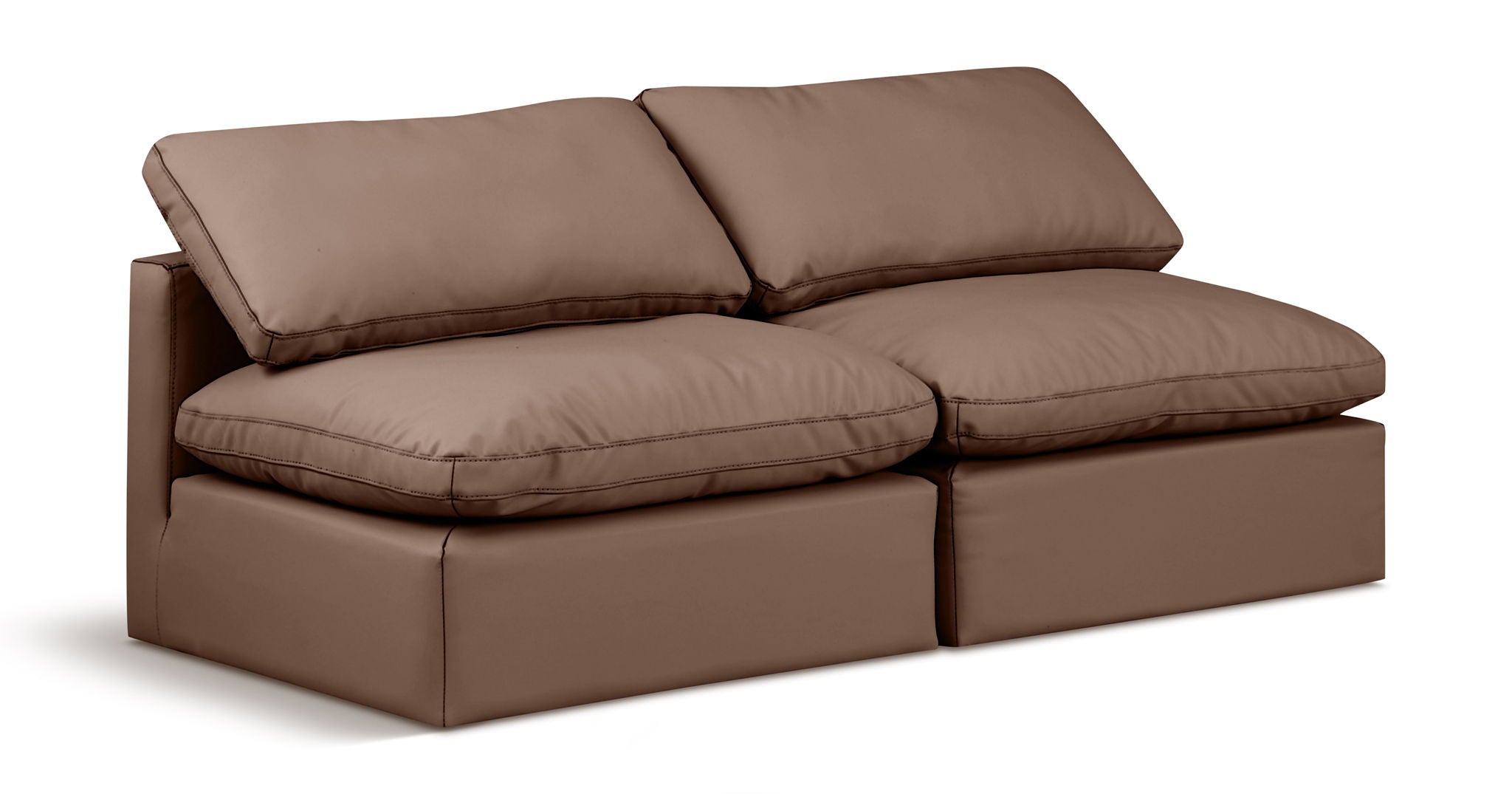Indulge - Faux Leather 2 Seat Modular Armless Sofa - Urban Living Furniture (Los Angeles, CA)
