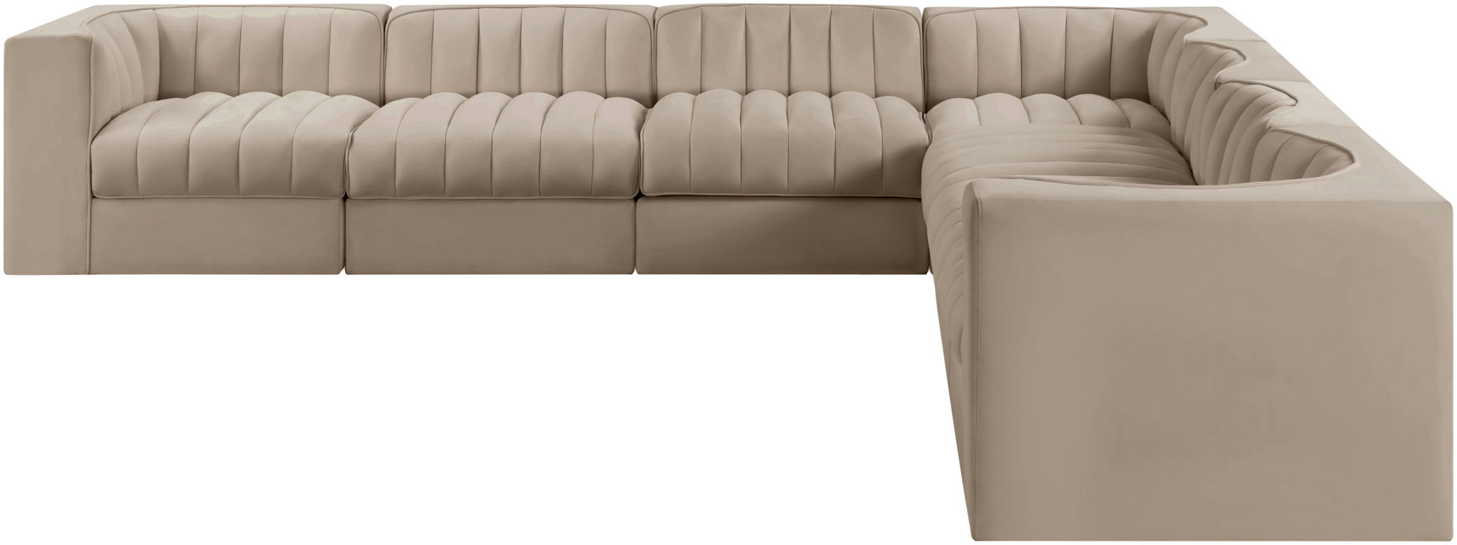 Rummi - Symmetrical Velvet Performance Fabric Upholstered 7 Piece Modular Sectional (With 3 Corner Chairs) - Urban Living Furniture (Los Angeles, CA)