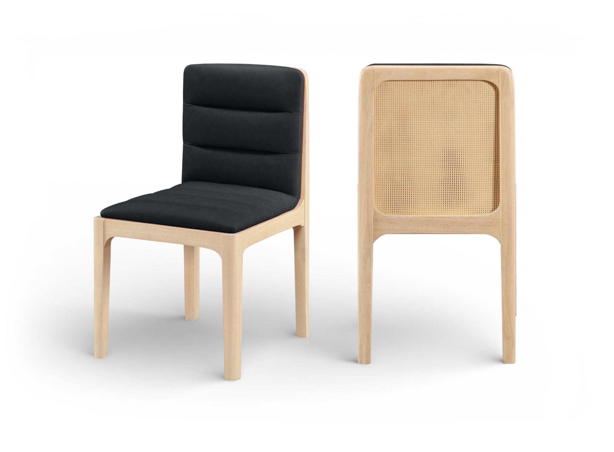 Ellis - Vegan Leather Upholstered Dining Chair (Set of 2) - Natural Base - Urban Living Furniture (Los Angeles, CA)