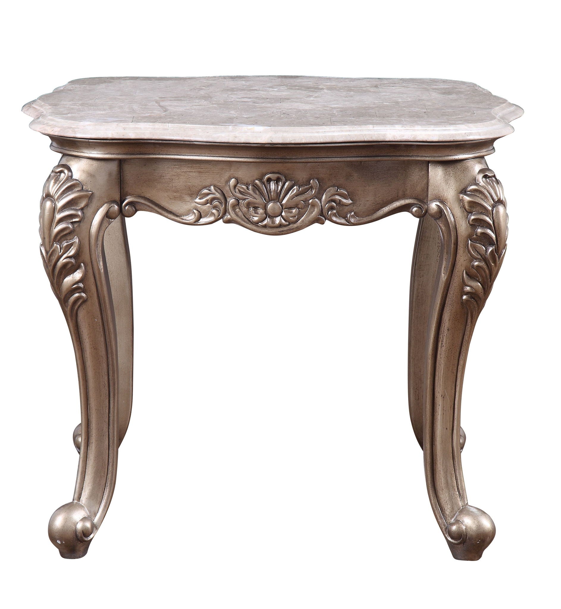 Jayceon - End Table - Marble Top & Champagne - Urban Living Furniture (Los Angeles, CA)