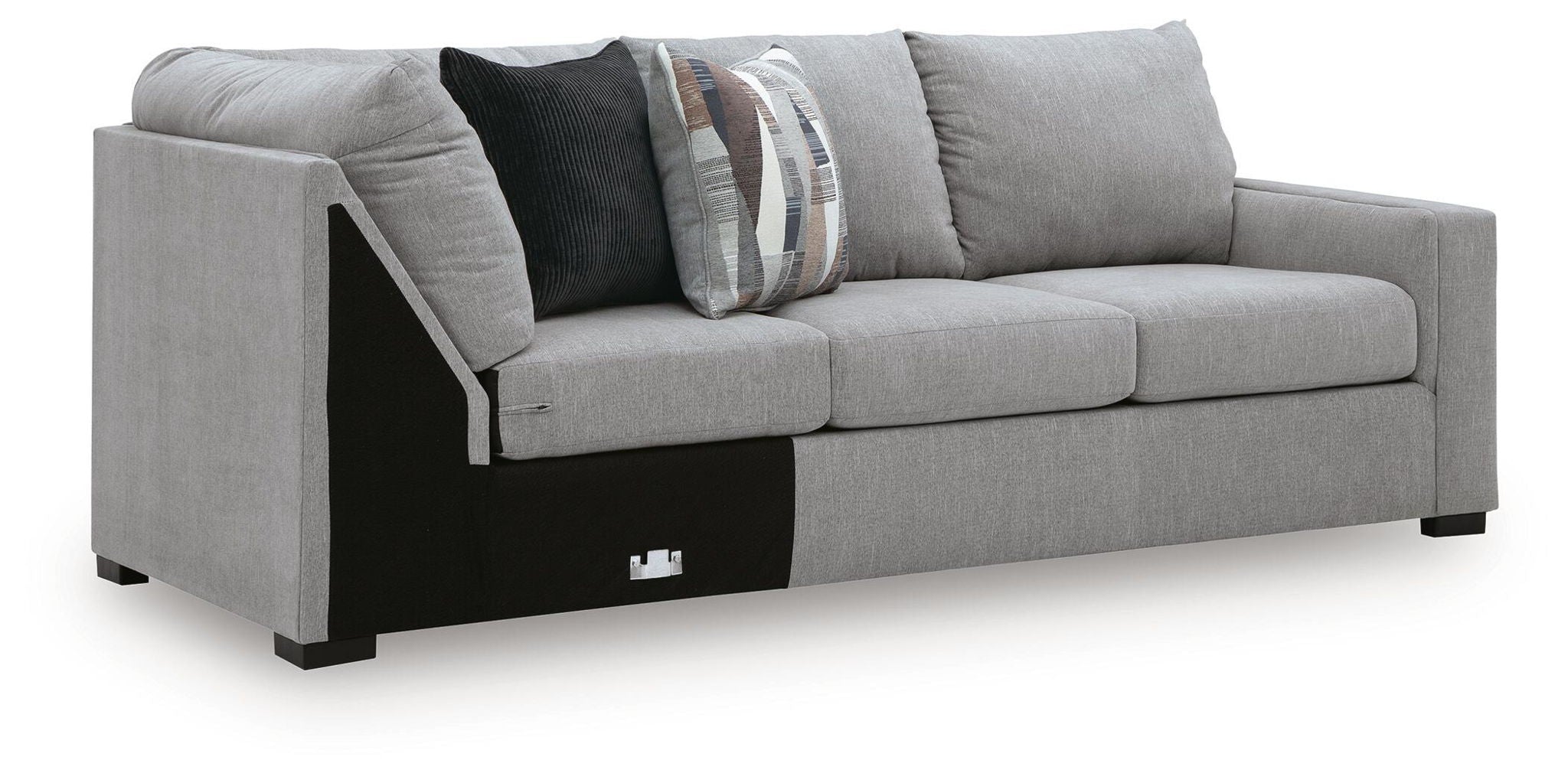 Lakepoint - RAF Sofa With Corner Wedge - Nickel