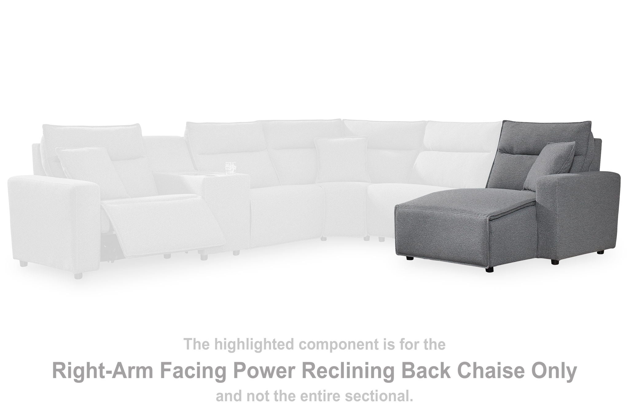 ModMax II - Salt And Pepper - RAF Press Back Power Chaise - Urban Living Furniture (Los Angeles, CA)