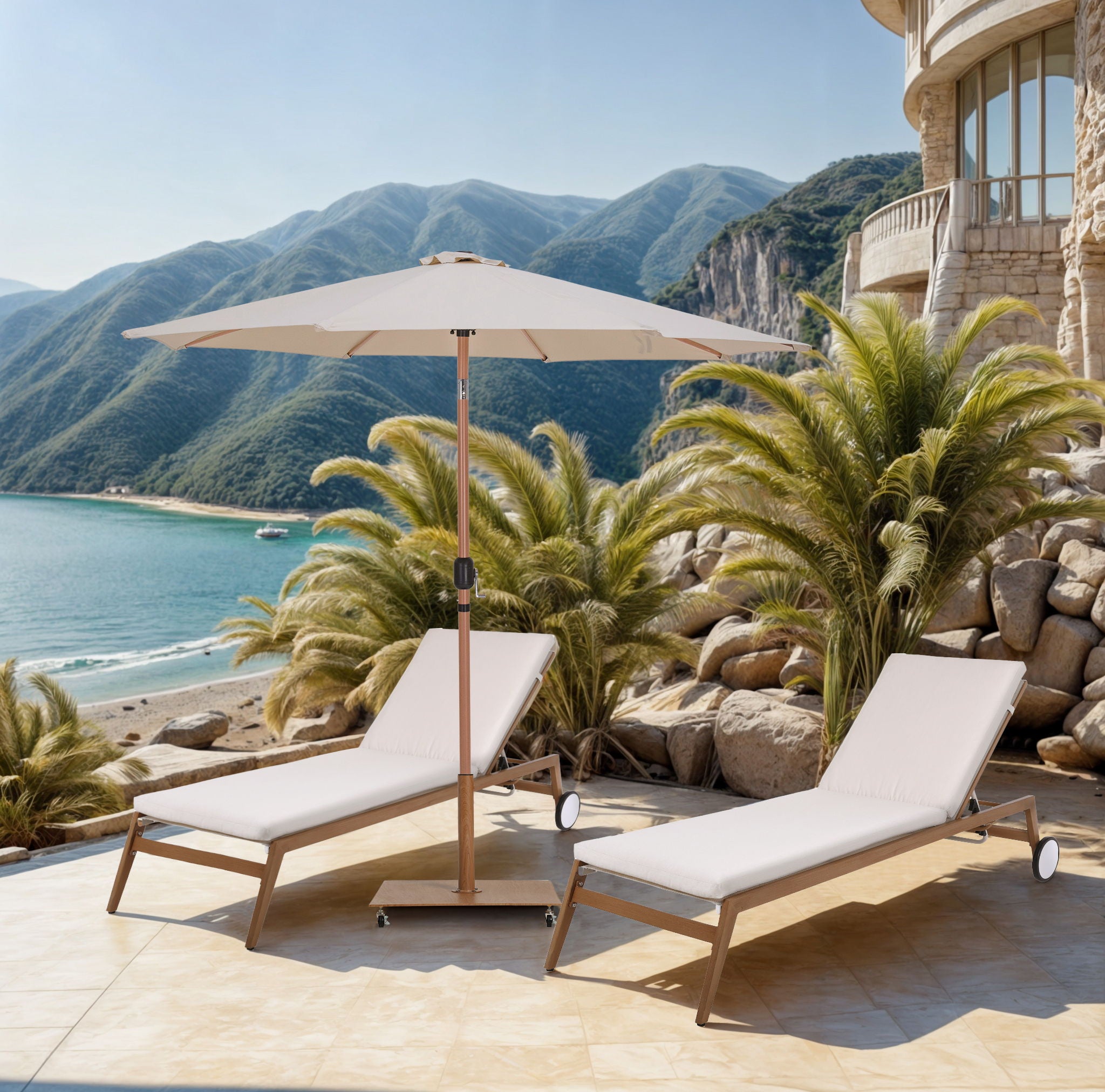 Fiji - Patio Umbrella With Teak Pole - Urban Living Furniture (Los Angeles, CA)