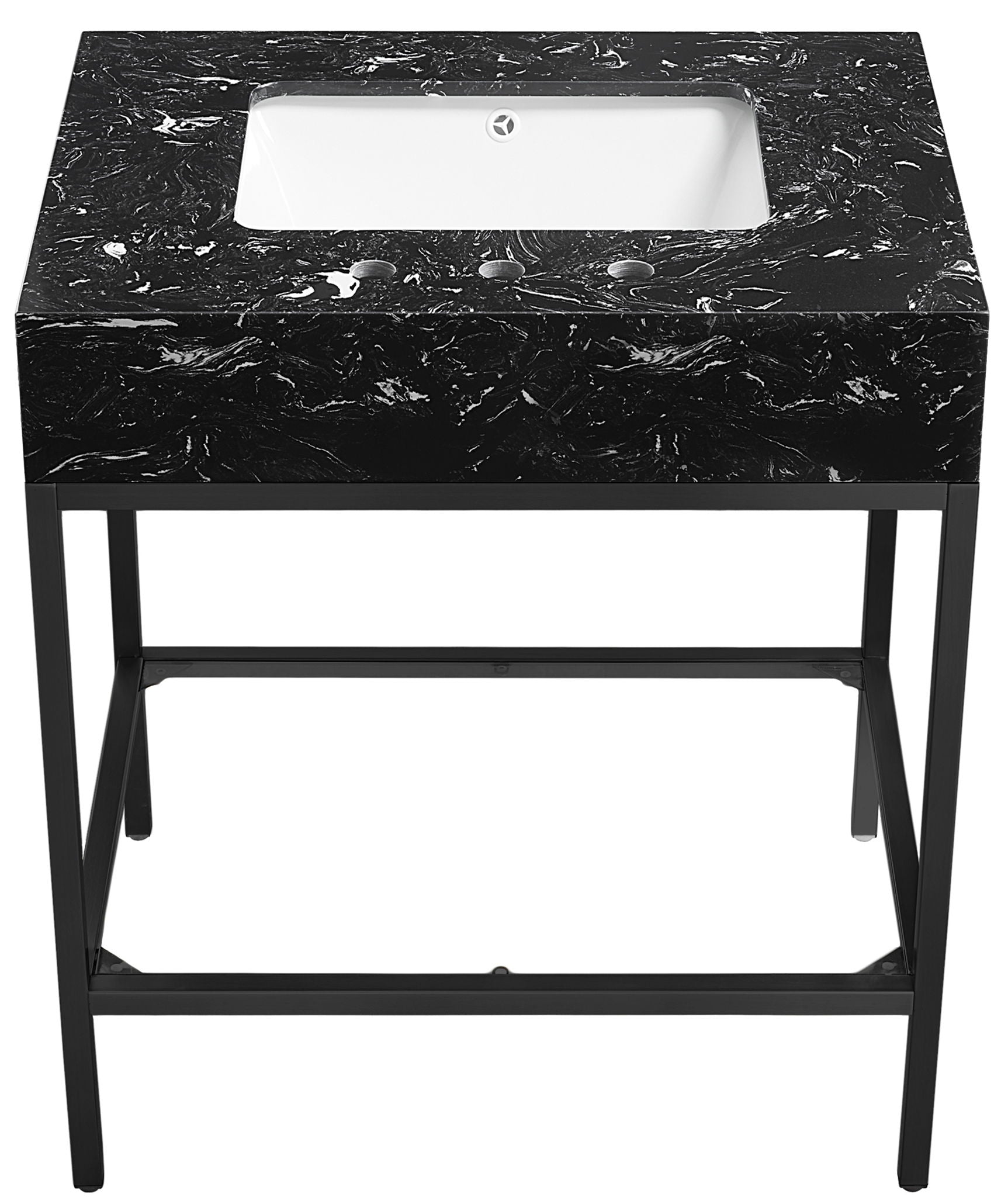 Marmo - Engineered Marble Bathroom Vanity With Black Base - Urban Living Furniture (Los Angeles, CA)