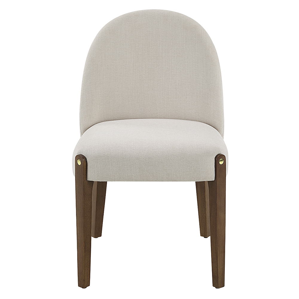Gamarya - Side Chair (Set of 2) - White Fabric & Oak - Urban Living Furniture (Los Angeles, CA)