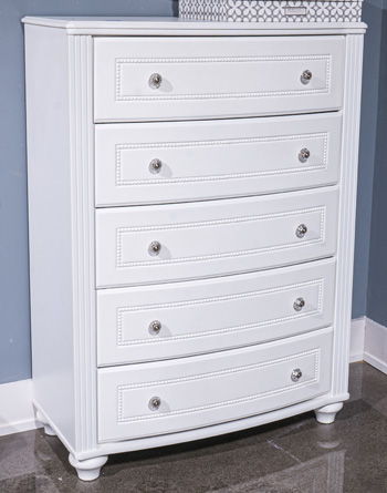Kozlani - White - Five Drawer Chest - Urban Living Furniture (Los Angeles, CA)