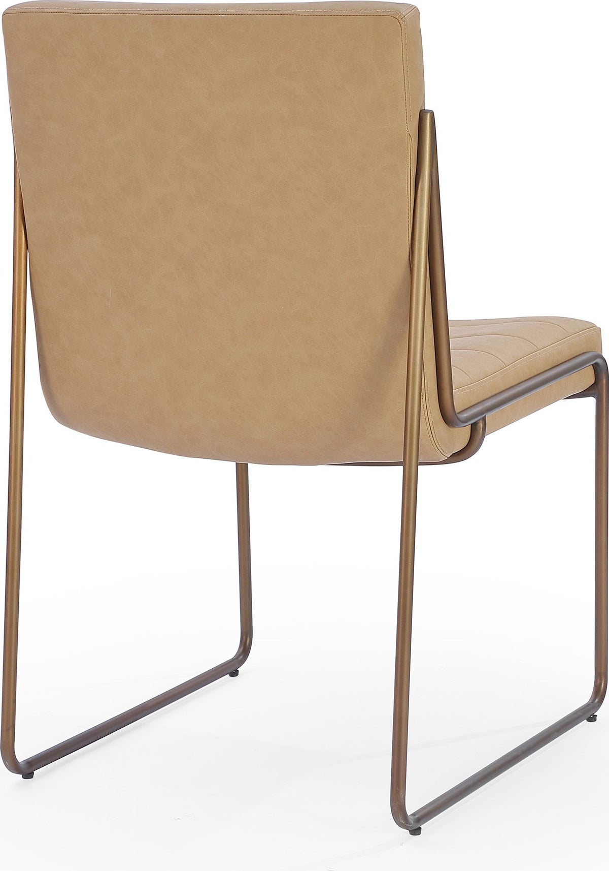 Crossroads 2.0 - Madison Metal Frame Dining Chair (Set of 2) - Honey Synthetic Leather