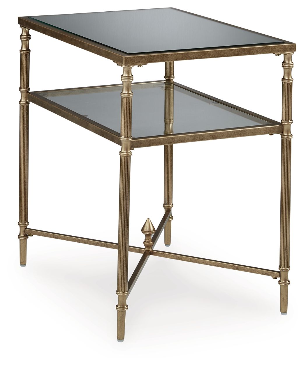 Cloverty - Aged Gold Finish - Rectangular End Table - Urban Living Furniture (Los Angeles, CA)