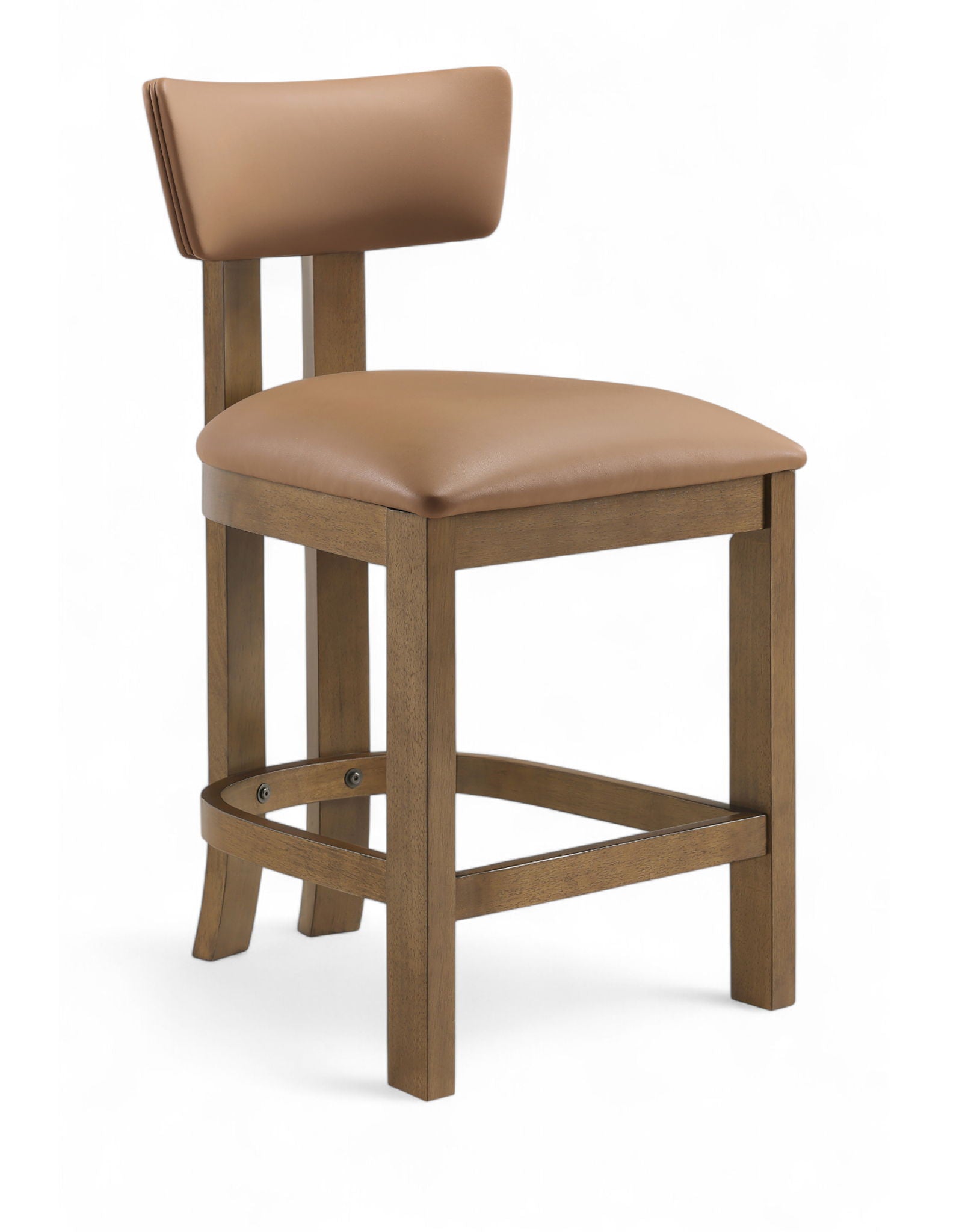 Lavrin - Vegan Leather Upholstered Counter Stool (Set of 2) - Walnut Base - Urban Living Furniture (Los Angeles, CA)