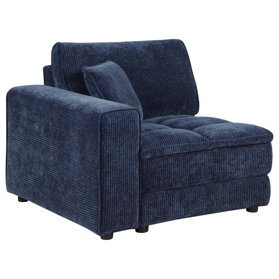 Atlantic - Corduroy Upholstered Laf Arm Chair - Blue - Urban Living Furniture (Los Angeles, CA)