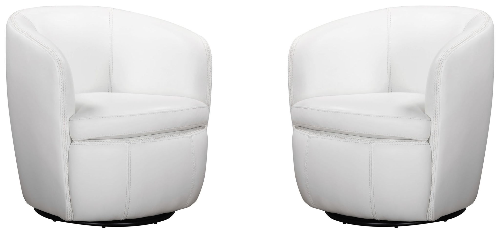 Barolo - 100% Italian Leather Swivel Club Chair (Set of 2) - Urban Living Furniture (Los Angeles, CA)