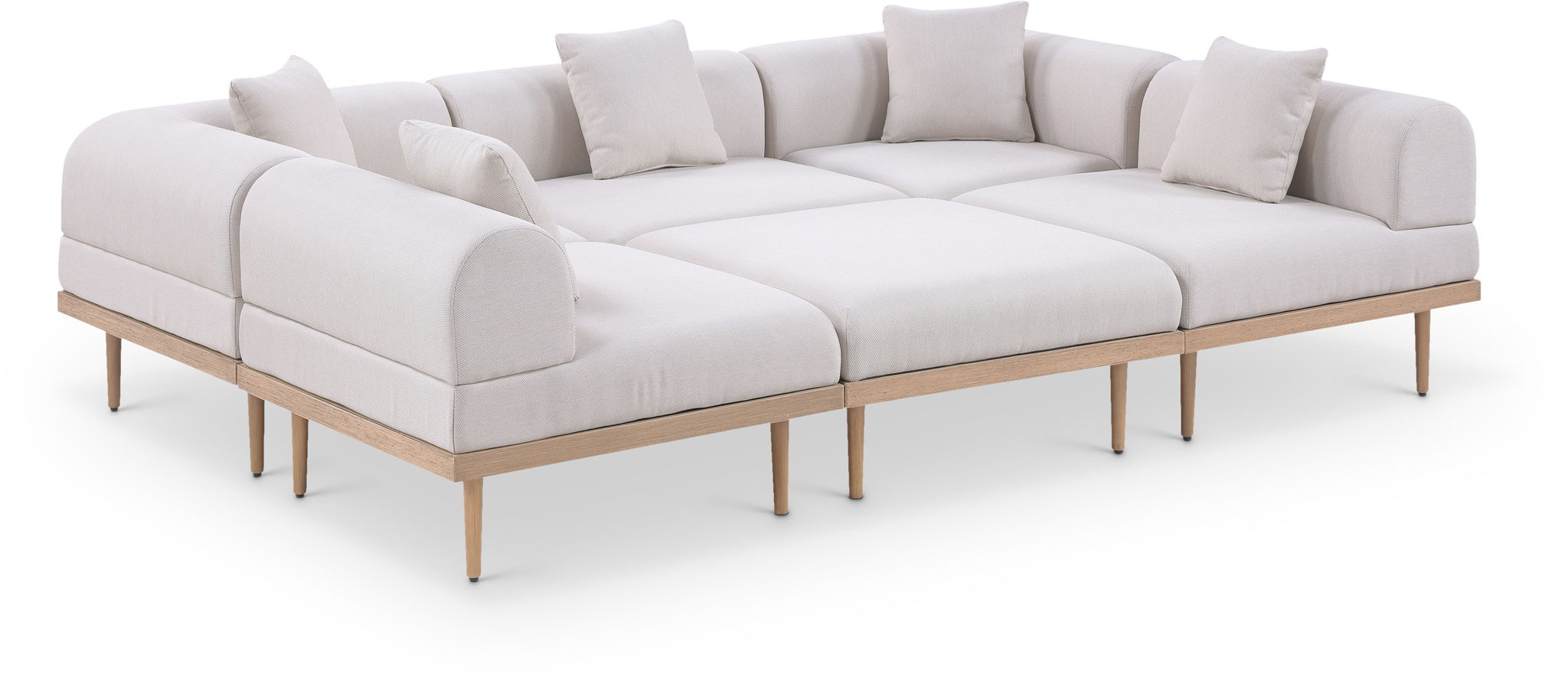 Laguna - 6 Piece 142" Outdoor Patio Modular Sectional - Urban Living Furniture (Los Angeles, CA)