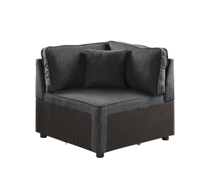 Silvester - Modular Wedge With Pillow - Gray Fabric - Urban Living Furniture (Los Angeles, CA)