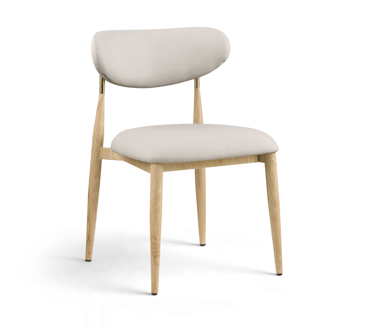 Ronda - Vegan Leather Upholstered Dining Side Chair - Natural Legs