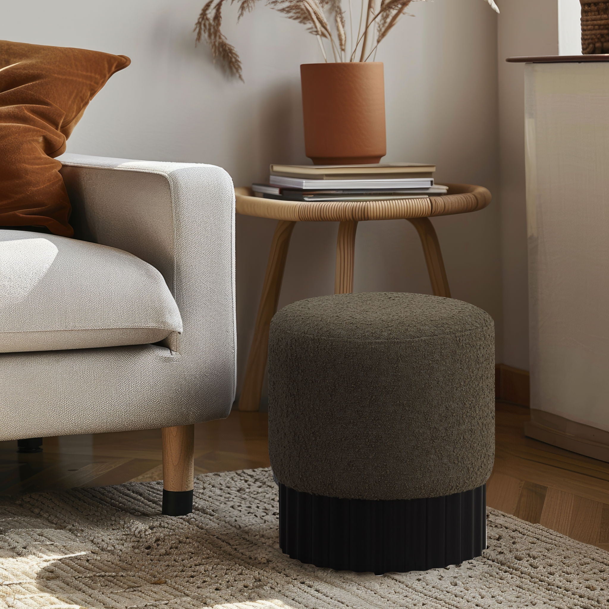 Veranda - Ottoman / Stool With Black Base - Urban Living Furniture (Los Angeles, CA)