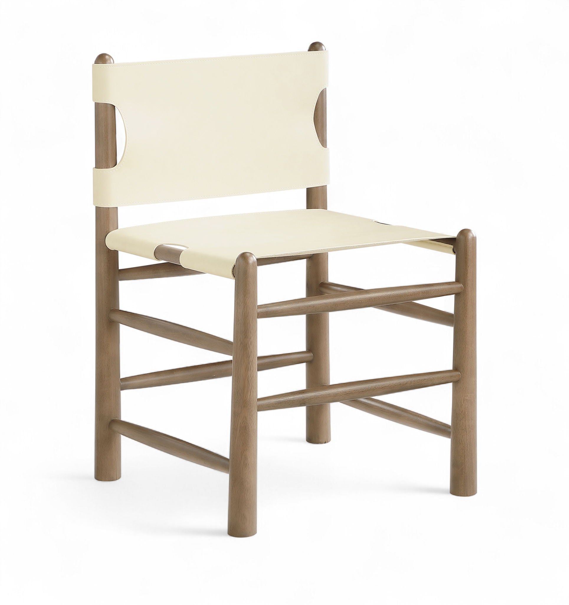 Santos - Vegan Leather Upholstered Dining Chair With Stained Brown Base (Set of 2)