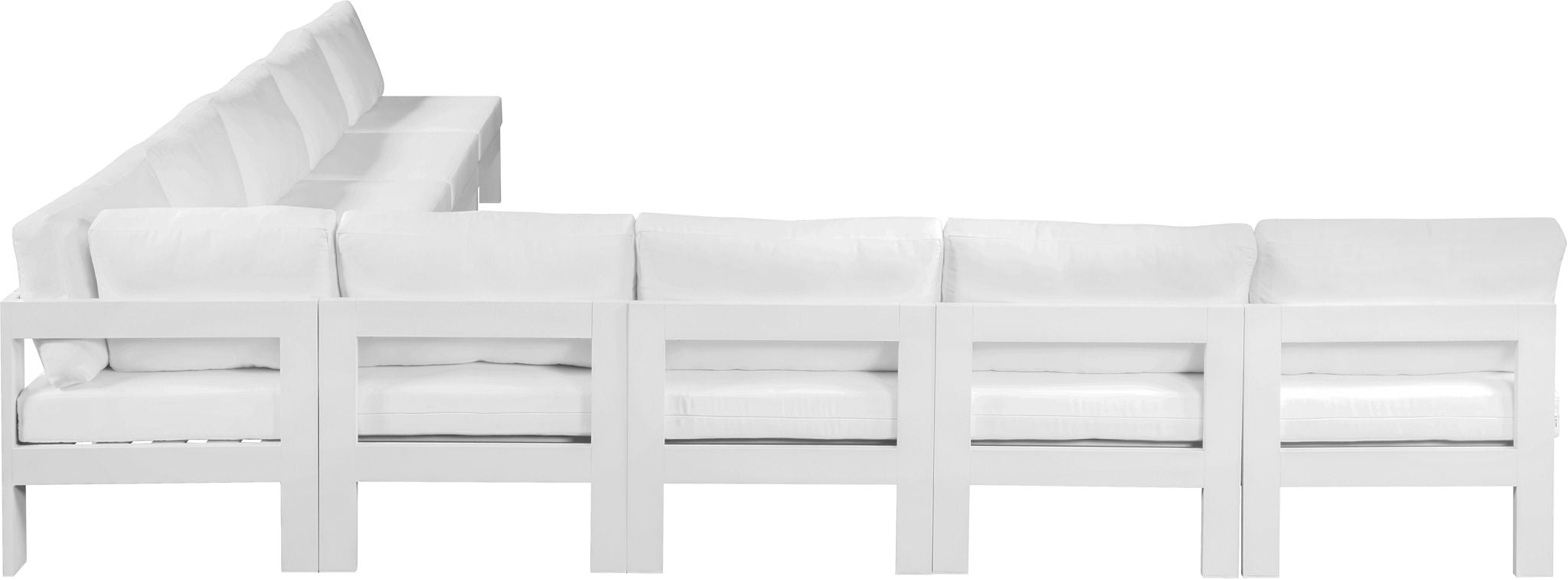 Nizuc - Outdoor Patio 9 Piece Modular Sectional With White Frame - Urban Living Furniture (Los Angeles, CA)