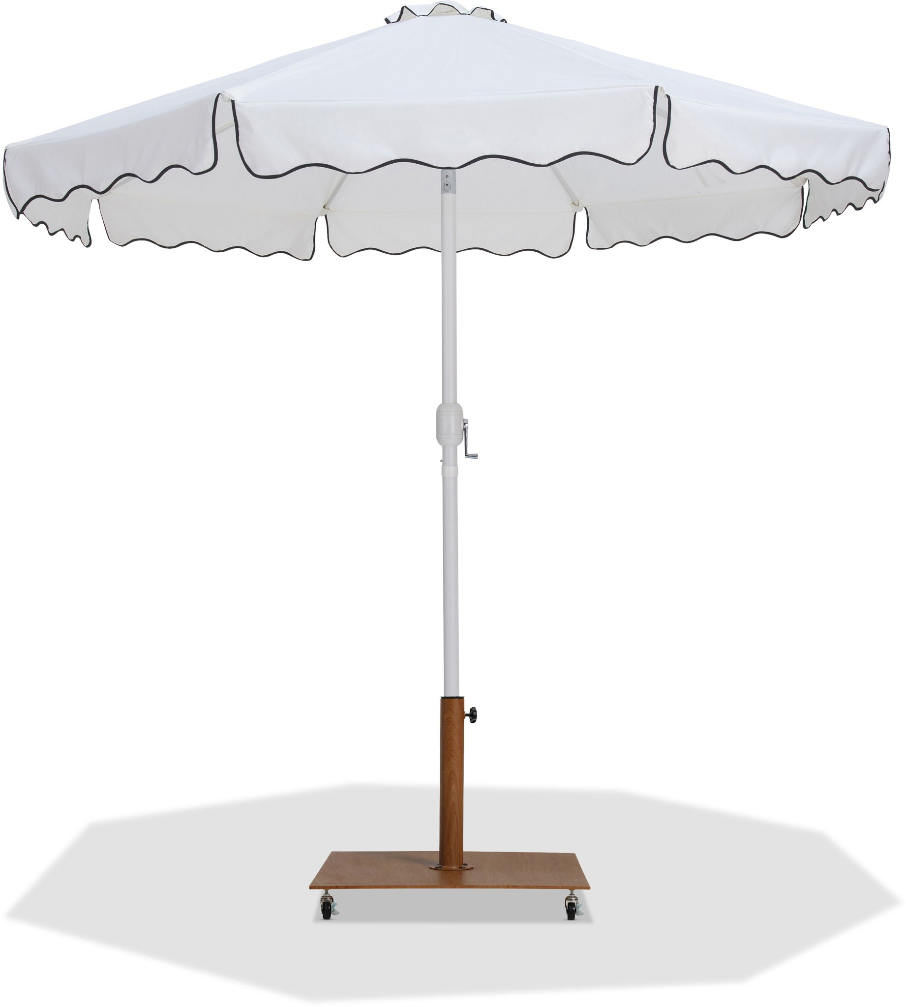 Amalfi - Aluminum Patio Umbrella - Light Brown Base / White Pole - Urban Living Furniture (Los Angeles, CA)