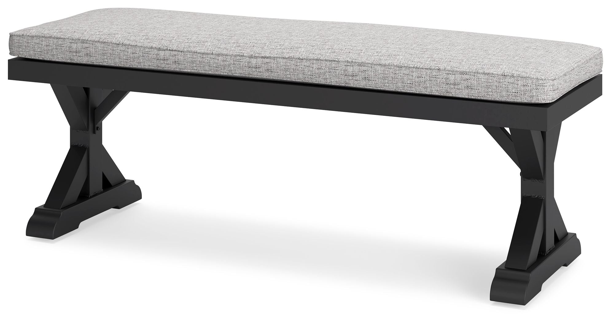 Beachcroft - Bench With Cushion - Black / Light Gray - Urban Living Furniture (Los Angeles, CA)