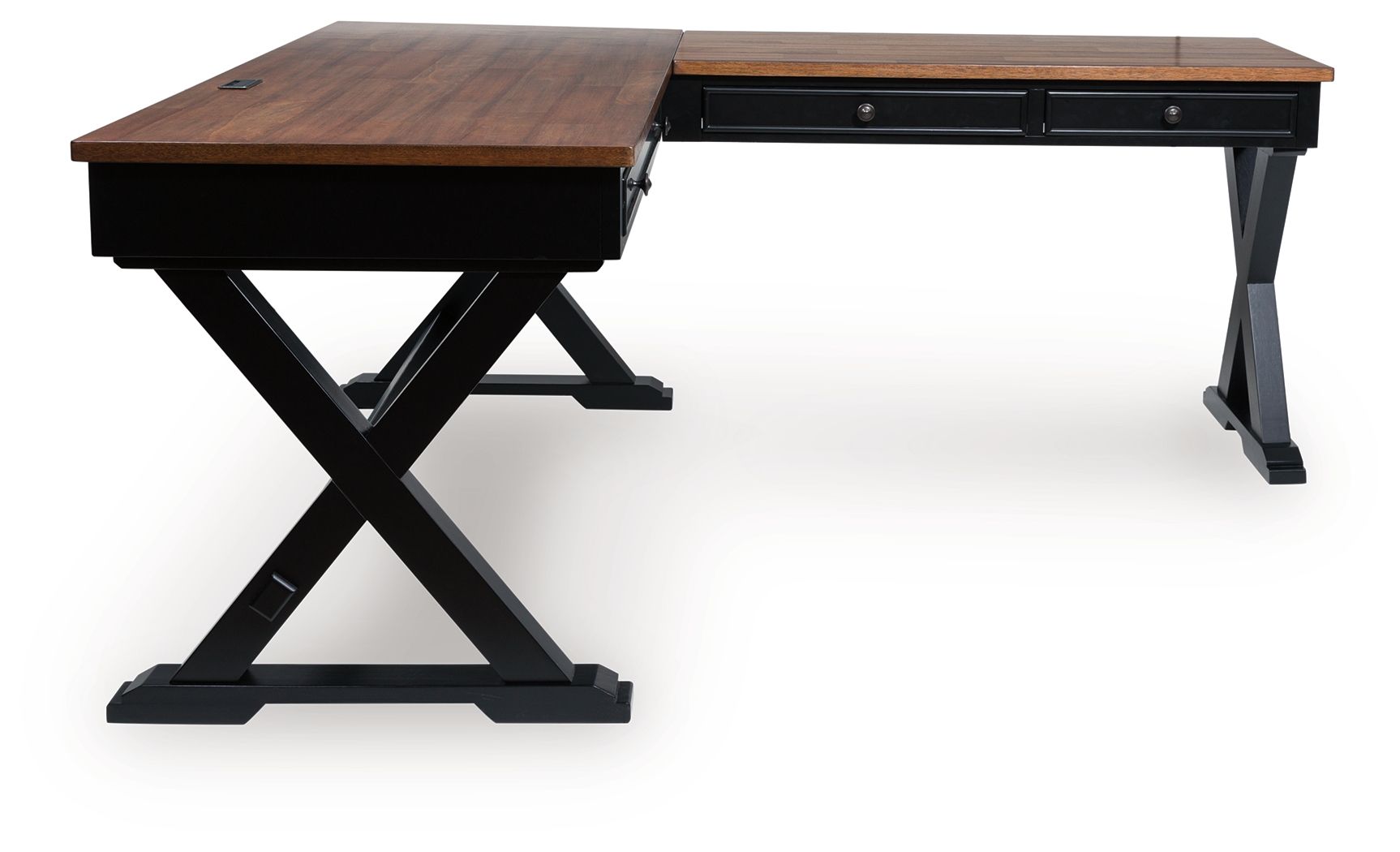 Wildenauer - Brown / Black - Home Office Desk And Return - Urban Living Furniture (Los Angeles, CA)