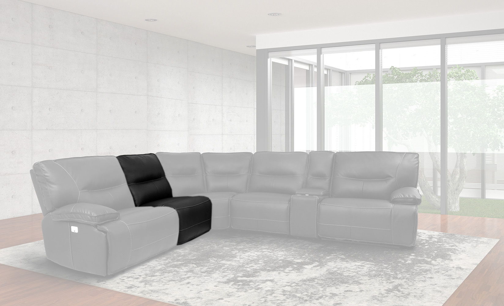 Spartacus - Manual Armless Recliner - Black - Urban Living Furniture (Los Angeles, CA)