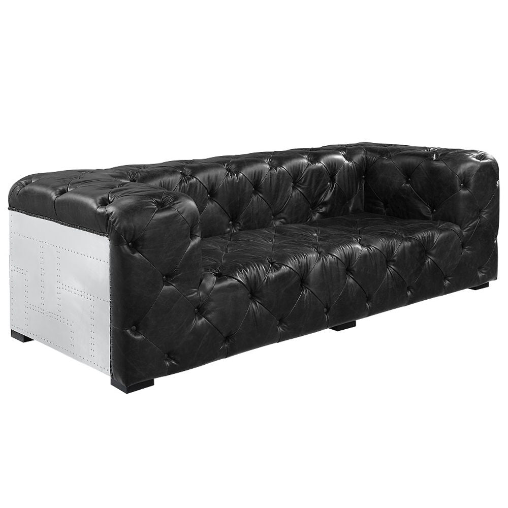 Brancaster - Sofa - Black Top Grain Leather & Aluminum - Urban Living Furniture (Los Angeles, CA)