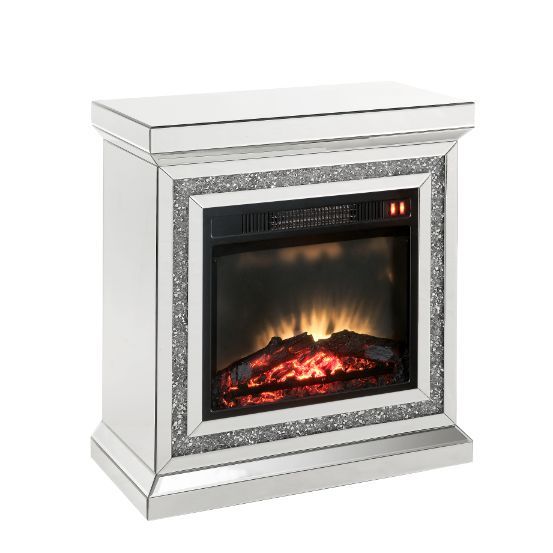 Noralie - 28" Fireplace - Mirrored & Faux Diamonds - Urban Living Furniture (Los Angeles, CA)