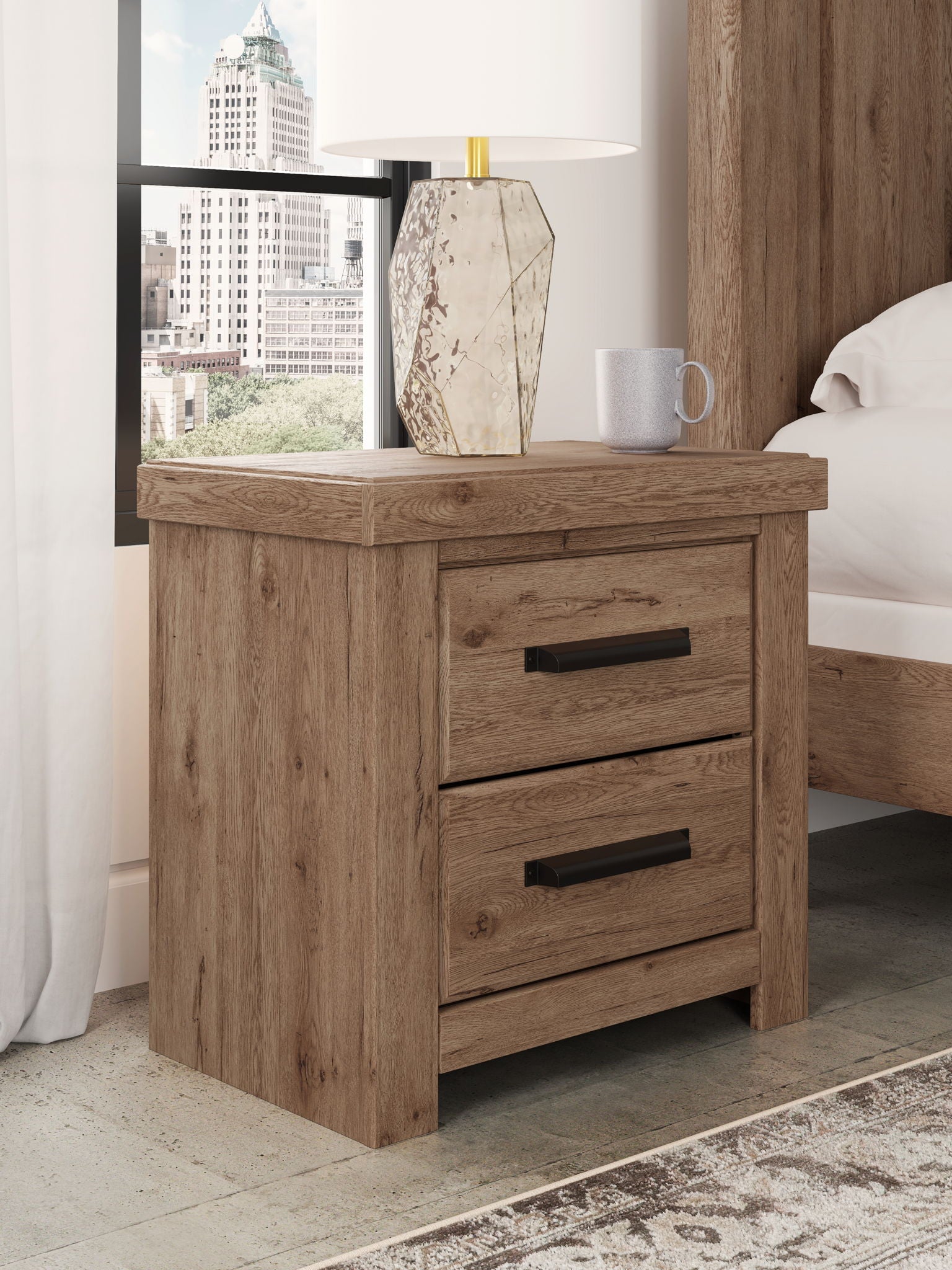 Oliandon - Two Drawer Night Stand - Light Brown - Urban Living Furniture (Los Angeles, CA)