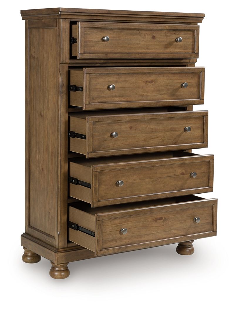 Feddinger - Medium Brown - Five Drawer Chest - Urban Living Furniture (Los Angeles, CA)