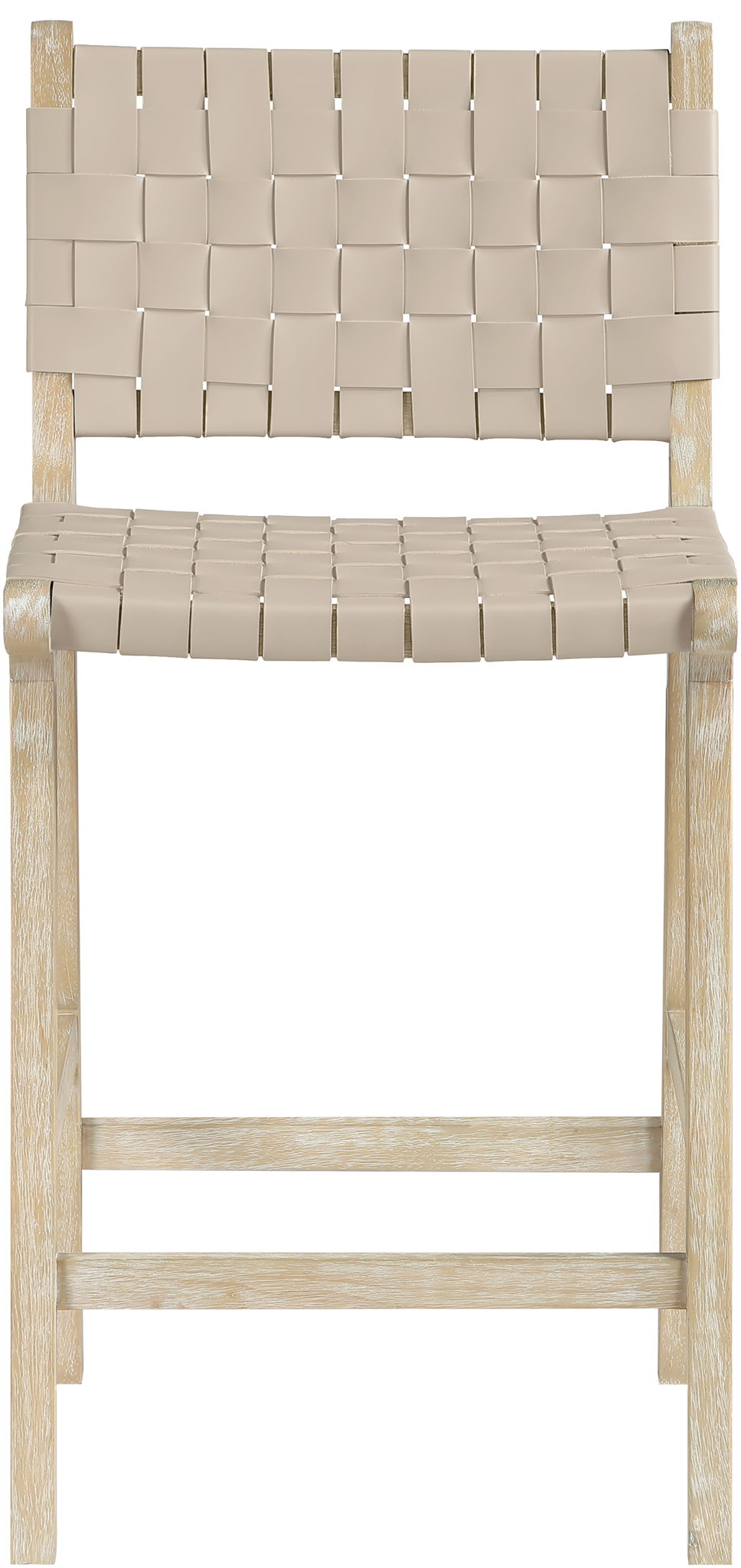 Entwine - Vegan Leather Upholstered Counter Stool - Painted Natural - Urban Living Furniture (Los Angeles, CA)