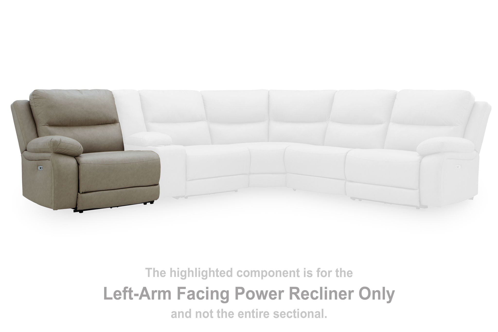 Narwhal Place - Pebble - LAF Zero Wall Power Recliner - Urban Living Furniture (Los Angeles, CA)