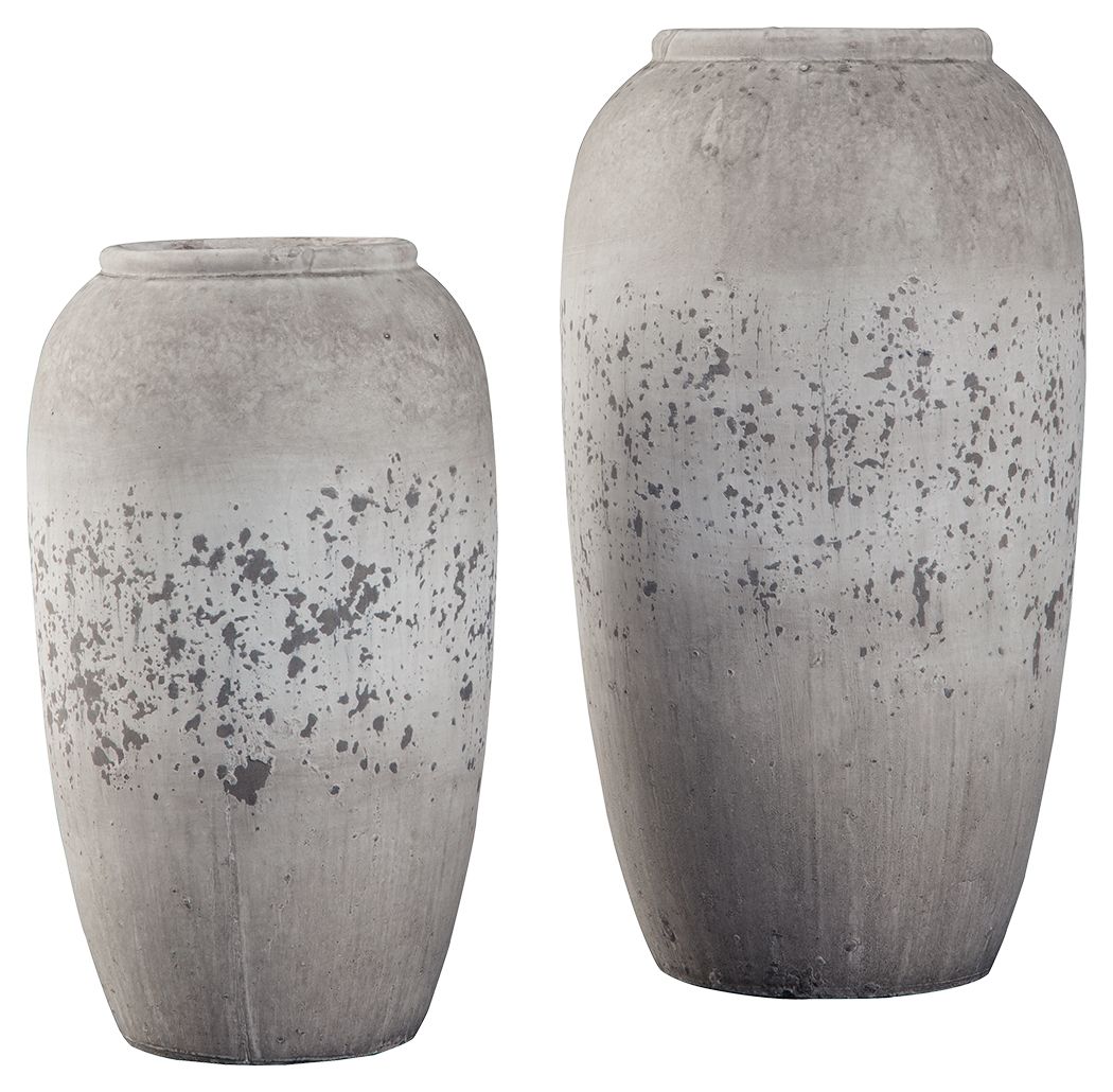 Dimitra - Brown / Cream - Vase Set (Set of 2) - Urban Living Furniture (Los Angeles, CA)
