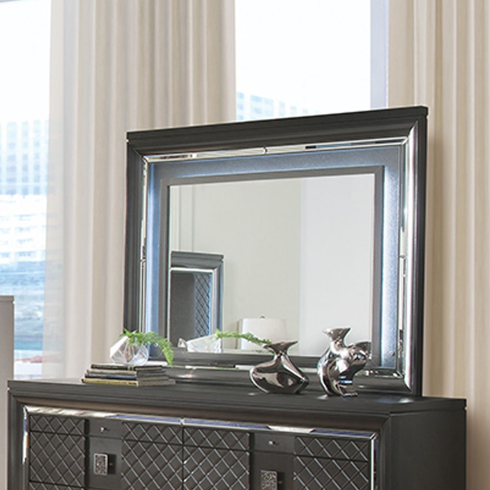 Sawyer - Mirror With LED - Metallic Gray - Urban Living Furniture (Los Angeles, CA)
