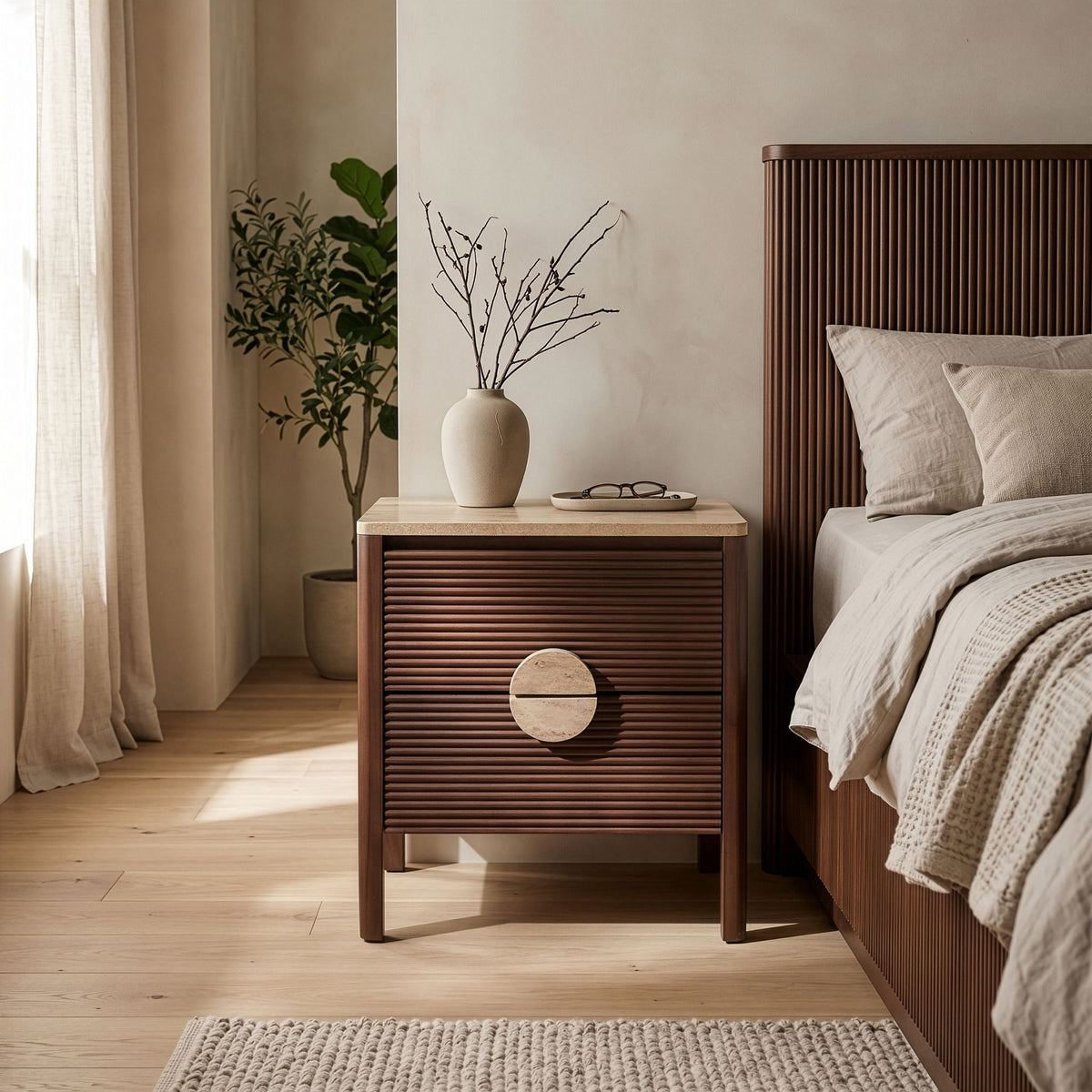 Varenna - 22" Acacia Wood Nightstand