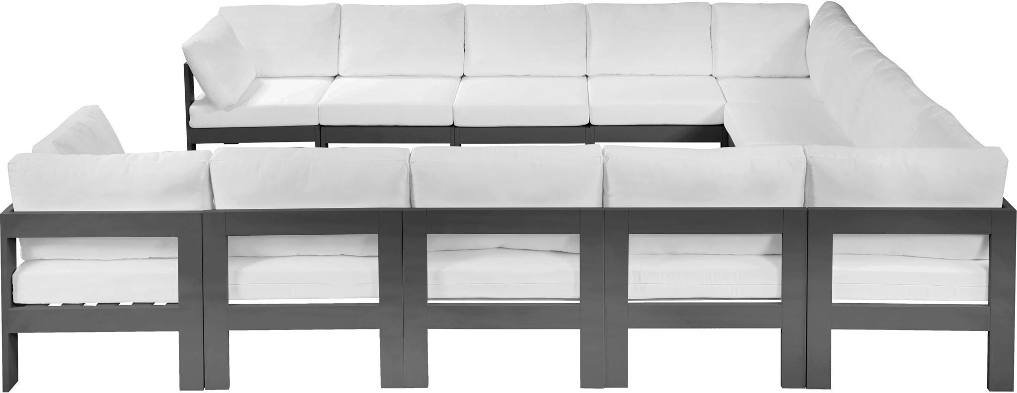 Nizuc - Outdoor Patio 12 Piece Modular Sectional With Gray Frame - Urban Living Furniture (Los Angeles, CA)