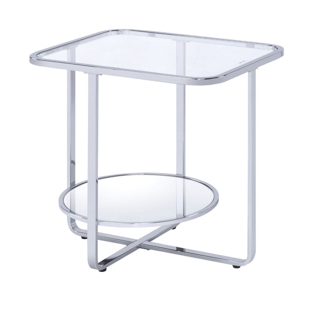 Hollo - End Table - Glass & Chrome - Urban Living Furniture (Los Angeles, CA)