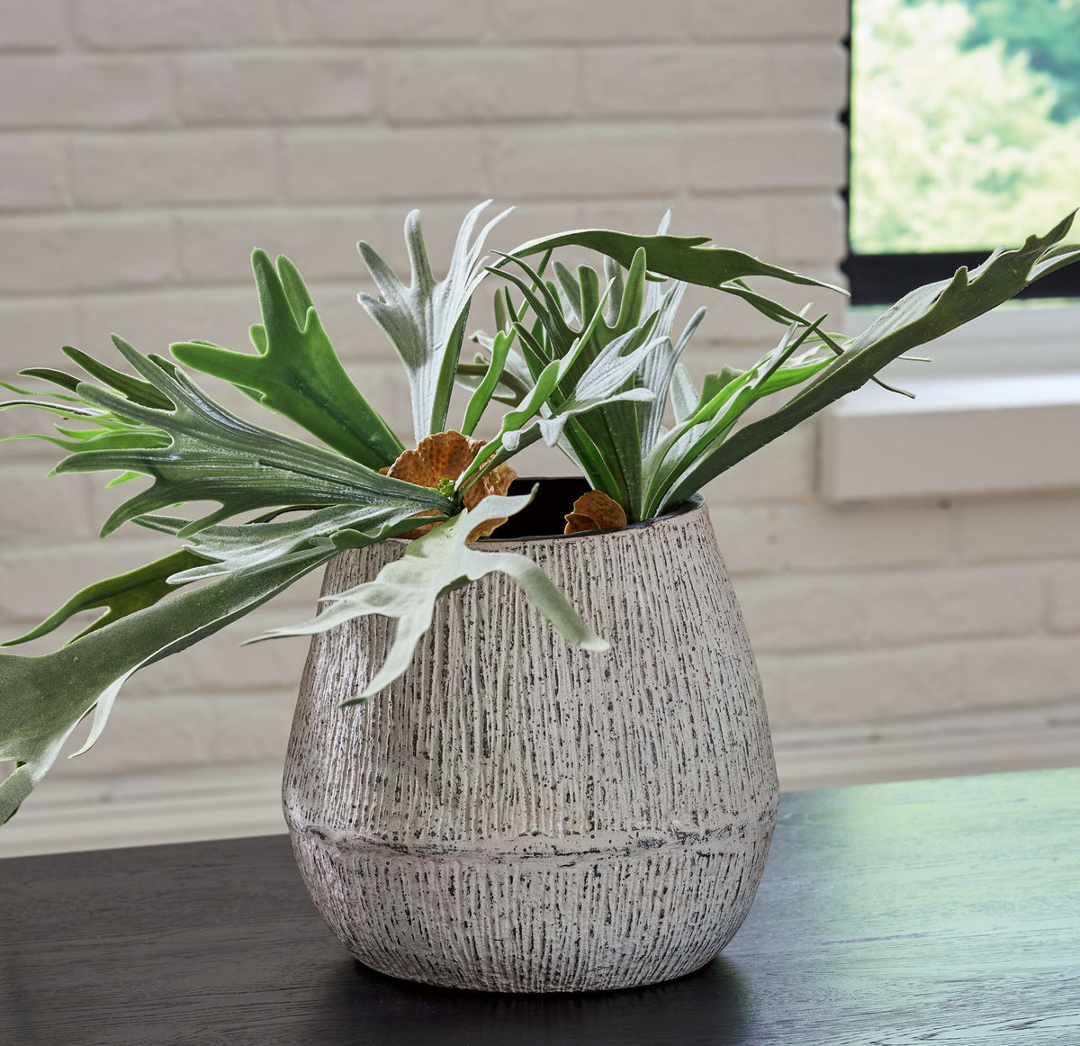 Claymount - Vase - 10" - Distressed Brown - Urban Living Furniture (Los Angeles, CA)