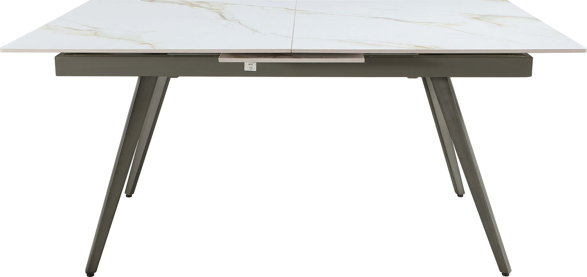 Lucia - Extendable Stone Top Metal Leg Dining Table