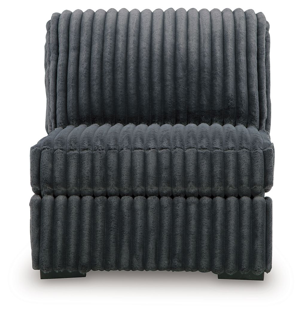 Midnight-Madness - Armless Chair - Gunmetal - Urban Living Furniture (Los Angeles, CA)